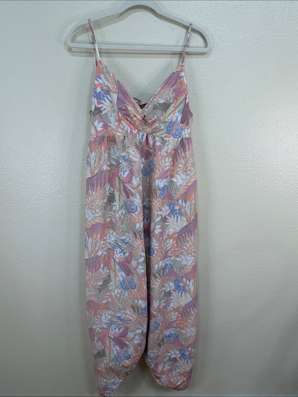 Patagonia Lost Wildflower Jumpsuit Tencel Relaxed Harem Pants Beach Boho Size XL
